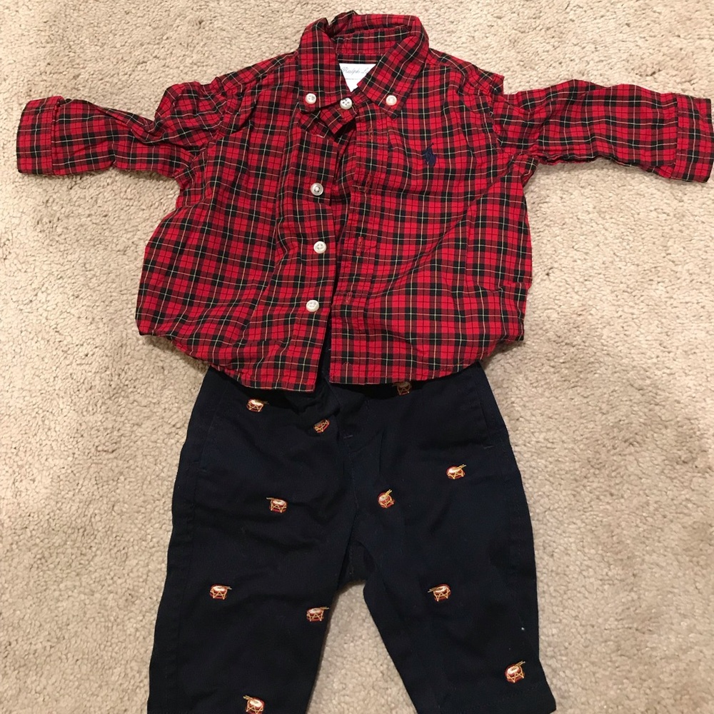 Ralph Lauren 3 months old baby boy holiday outfit